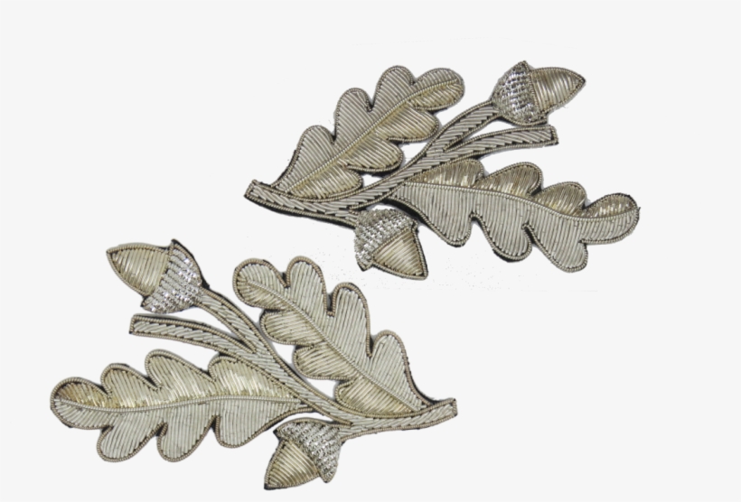 One Pair Of Silver Oak Leaf Repeat Patterns Gilt - Gambel Oak, transparent png download