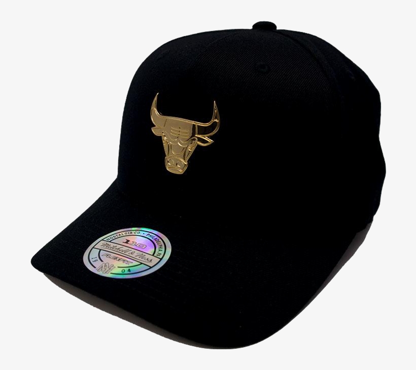 Chicago Bulls Mitchell & Ness Nba Gold Badge 110 Flex - Baseball Cap, transparent png download