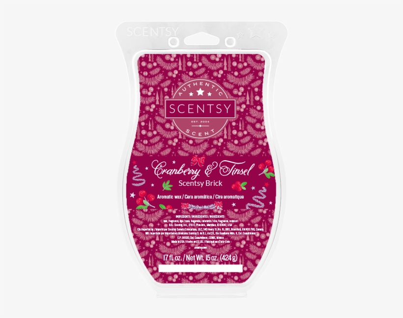 Cranberry & Tinsel Scentsy Brick - Cranberry & Tinsel Scentsy Brick, transparent png download
