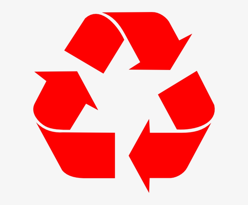 Recycle Symbol Red, transparent png download