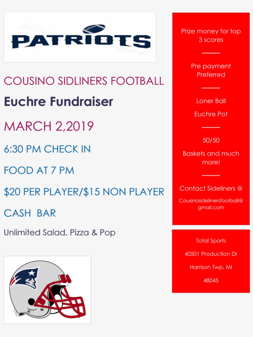 Cousino Patriot's Weekly Schedule - Refs, transparent png download