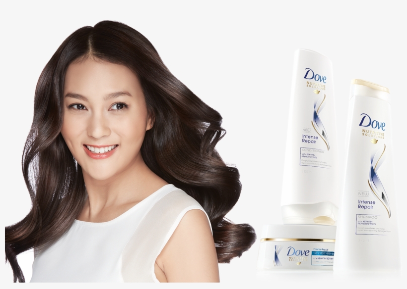 Dove Dating - Dove Shampoo With Model, transparent png download