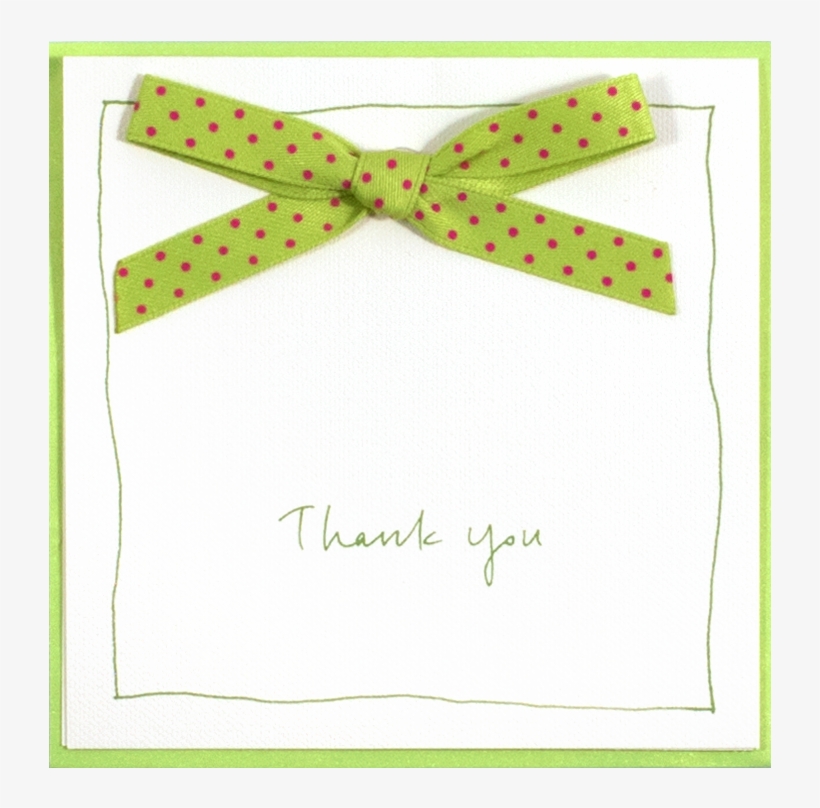 Yellowish Green Ribbon Thanks - Paper, transparent png download