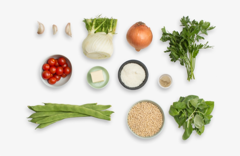 Romano Bean & Barley Risotto With Marinated Cherry - Cherry Tomato Png Top View, transparent png download