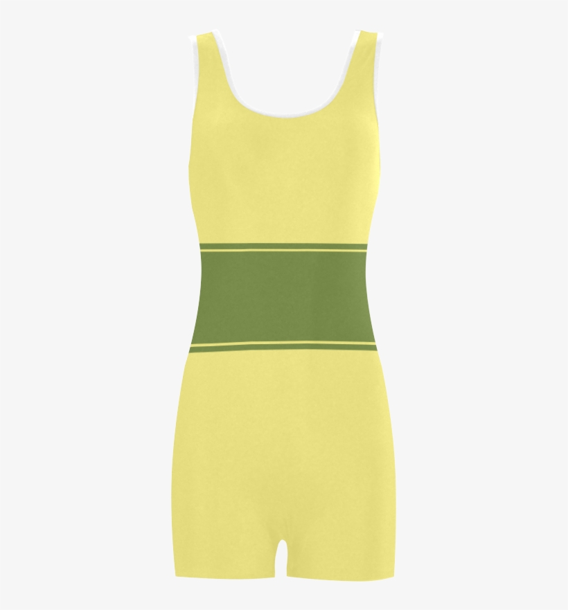 Yellow Green Ribbon Elegant Figure Classic One Piece - Active Tank, transparent png download