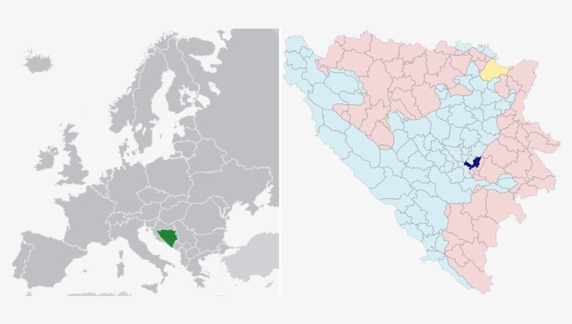 Sarajevo In Bosnia And Herzegovina And Europe - Serbo Croatian Language Map, transparent png download