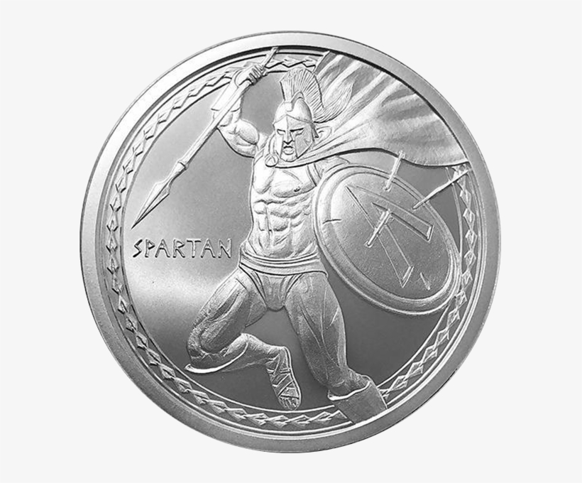Spartan Warrior Silver Back - Silver, transparent png download