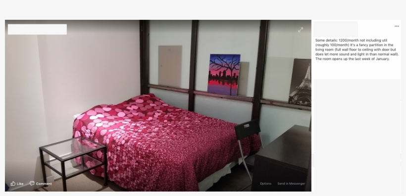 Ugh Sf Apartment Prices - Bedroom, transparent png download