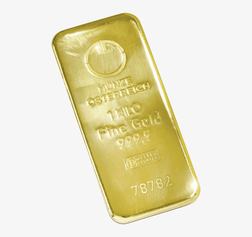 1000 Gramme Gold Bar - Gold, transparent png download