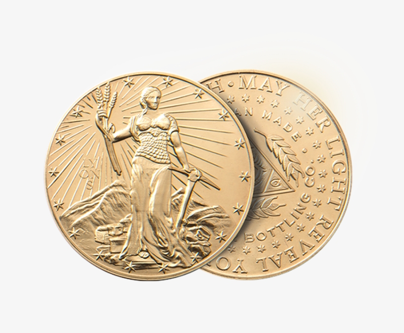 Gold Bar Whiskey Coin Features - Coin, transparent png download
