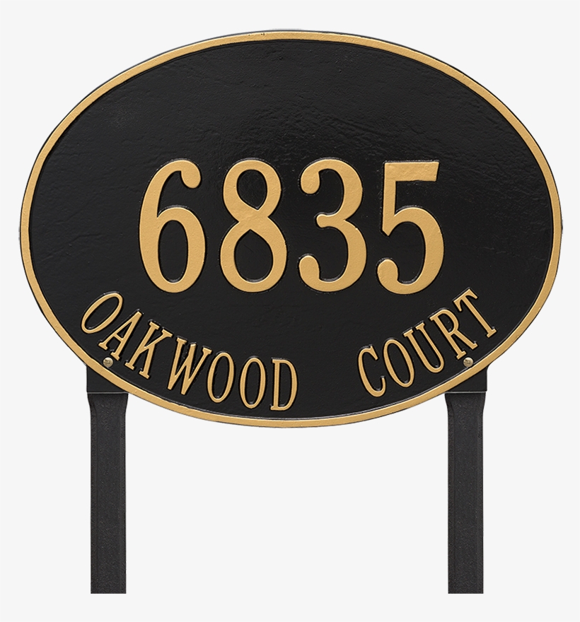 Hawthorne Oval Estate Lawn Address Plaque, Two Lines - Commemorative Plaque, transparent png download