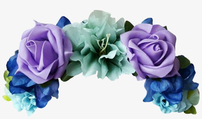 Flowercrown Flowers Flores Crown Corona Purple Terqoize, transparent png download