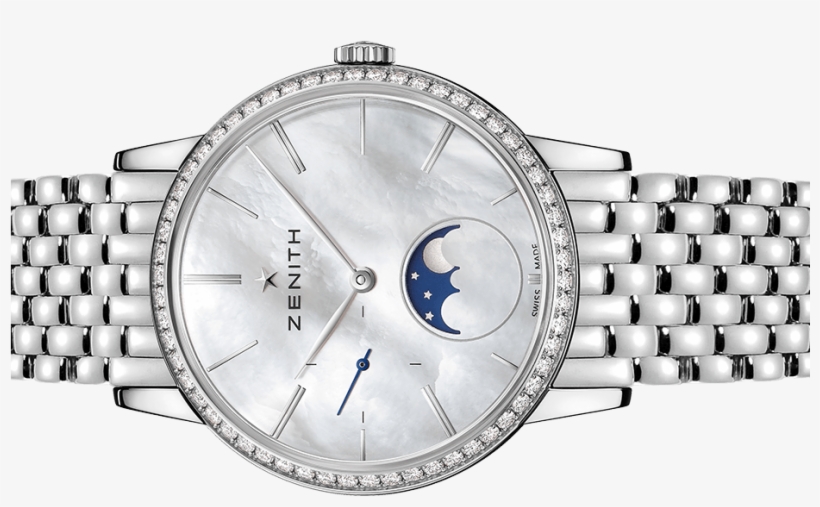 Zenith Expands Ladies' Collection With All-steel Timepieces - Analog Watch, transparent png download