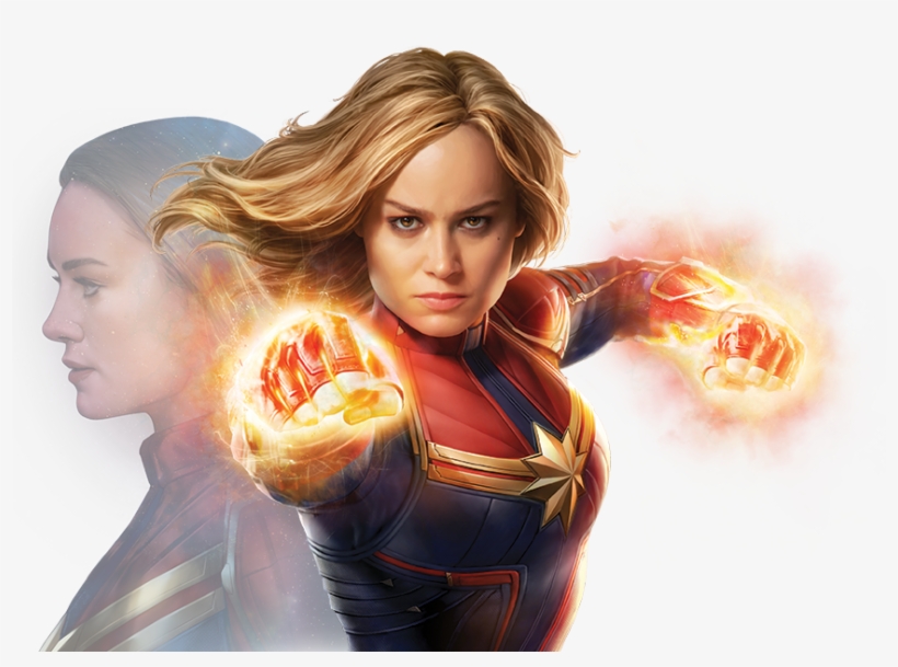 Captain Marvel - Captain Marvel Vs Thanos, transparent png download