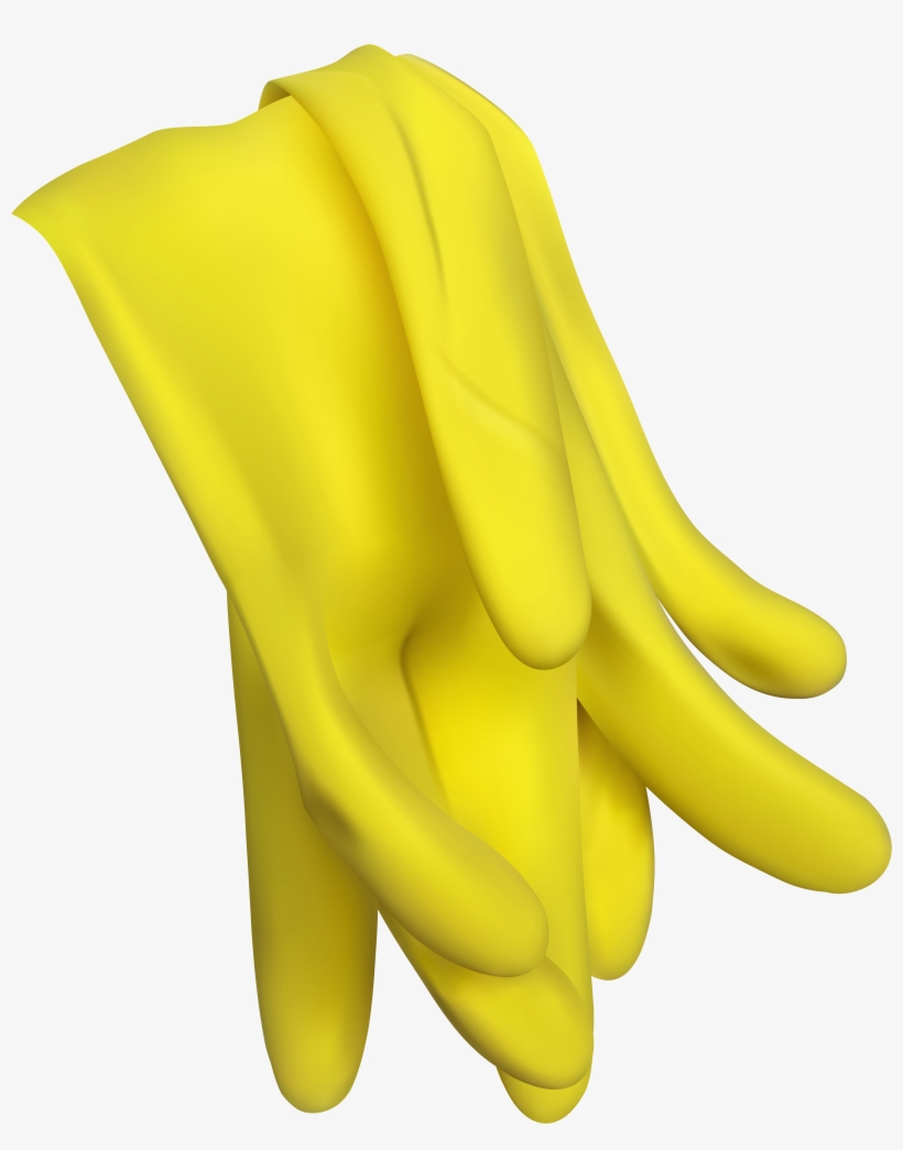 Yellow Latex Glove Png Clip Art, transparent png download