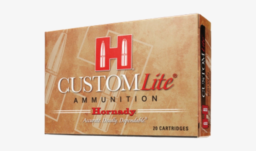 Picture Of Hornady Custom Lite Rifle Ammo - Hornady, transparent png download