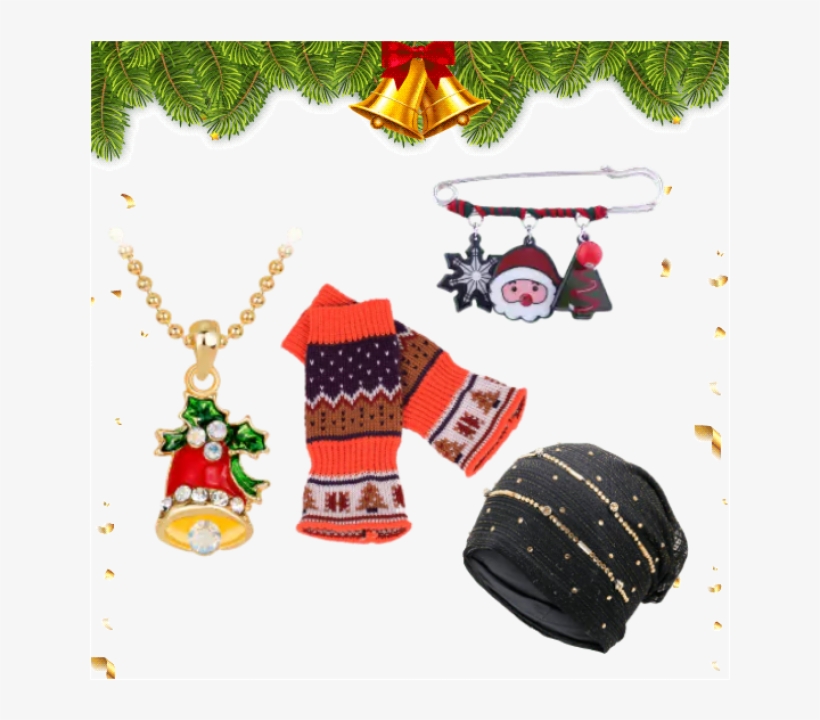 #christmas #christmasgift #cap #shopping #gloves #necklace - Shoe, transparent png download