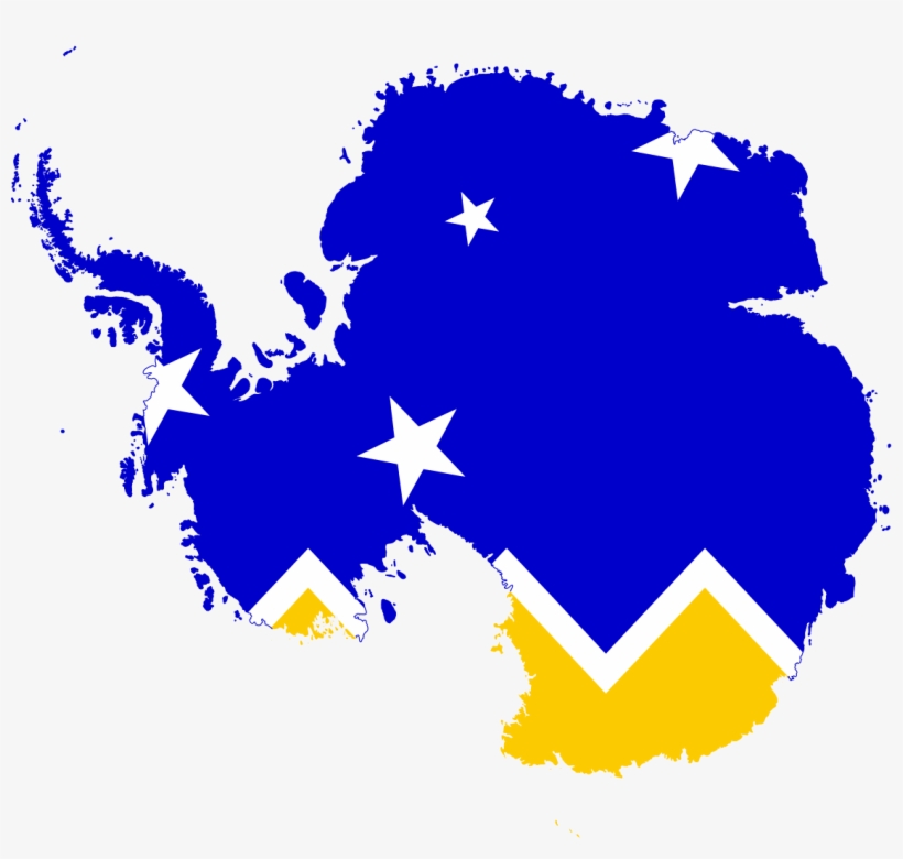 Flag Map Of Antarctica - Antarctica Vector, transparent png download