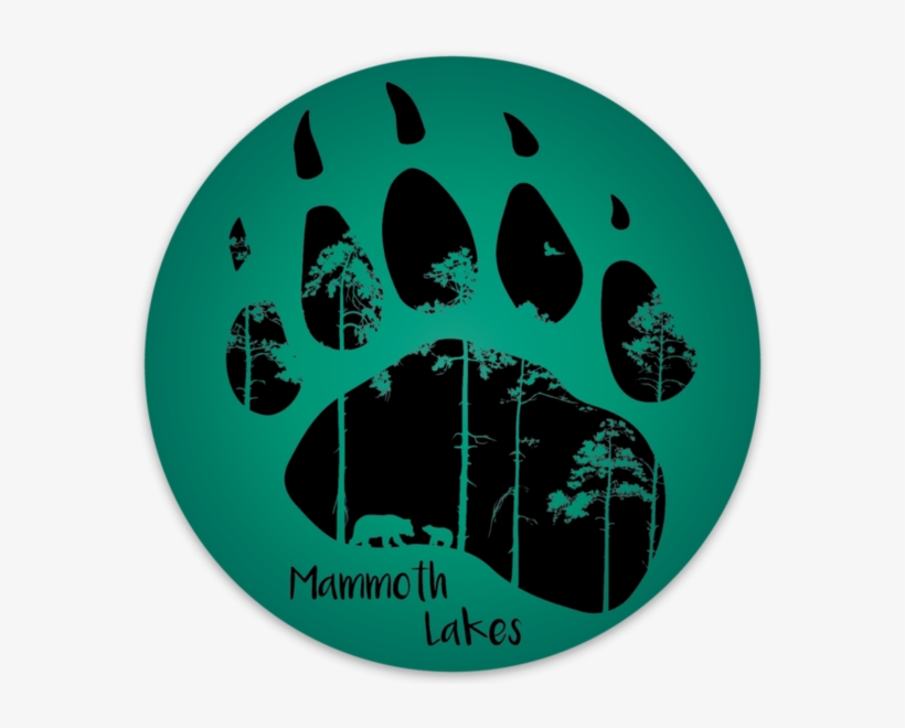 Mammoth Bear Paw Outdoor Decal - Circle, transparent png download