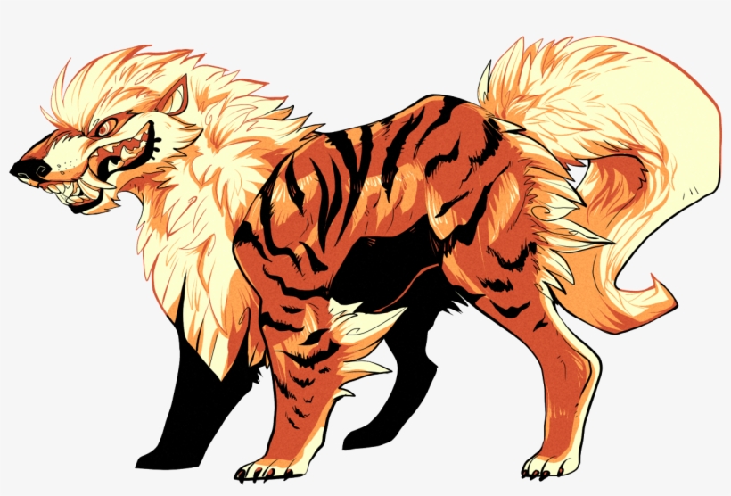 Art Pokemon What The Hell Arcanine Growlithe Jesterdex - Masai Lion, transparent png download