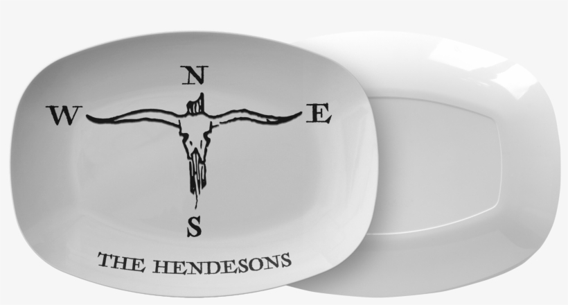 Personalized Cow Skull Platter, transparent png download