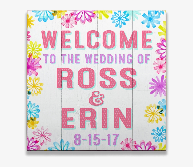 Personalized Wedding Welcome Sign - Greeting Card, transparent png download