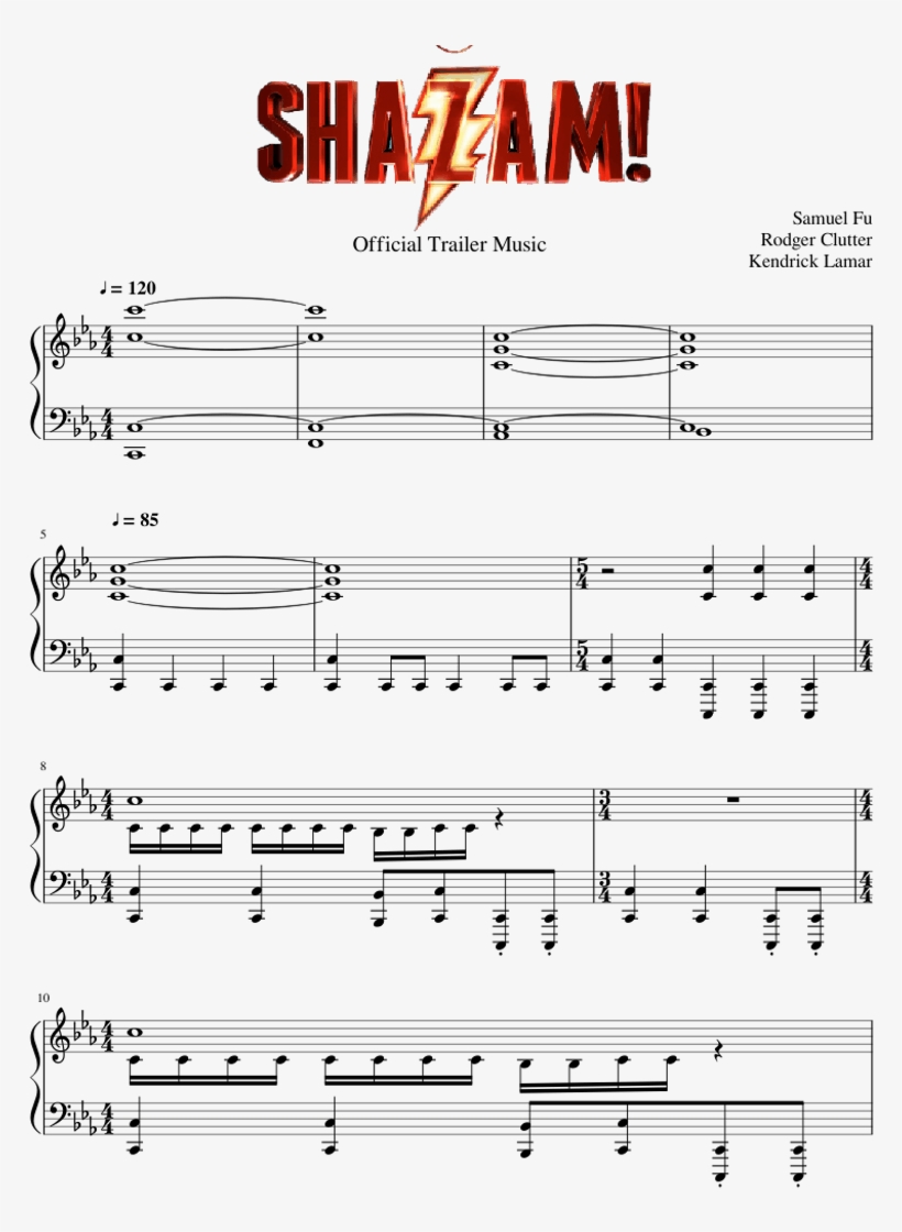 Official Trailer Music - Cosmic Love Music Sheet Free, transparent png download