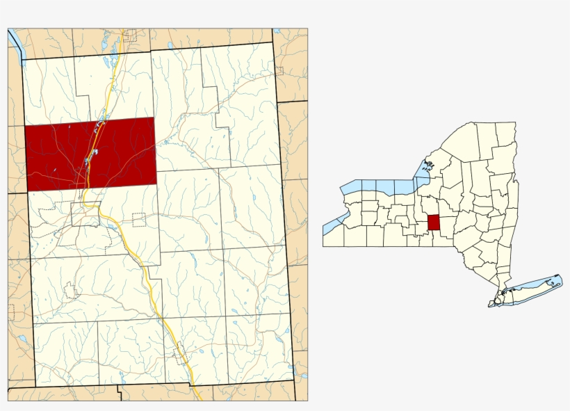 Cortland County Ny Homer Town Highlighted - Map Of New York, transparent png download