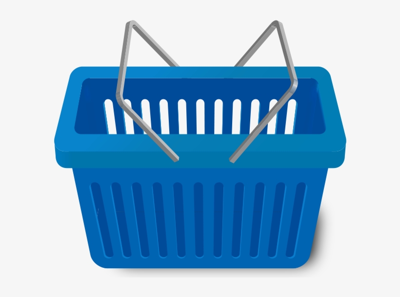 Shopping Cart Blue - Blue Shopping Basket Vector Transparent PNG