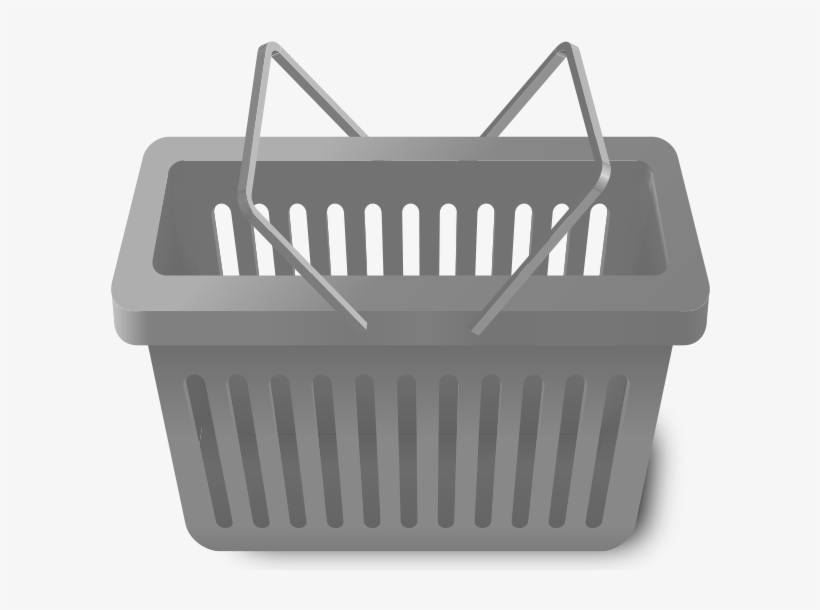 Shopping Cart Gray - Shopping Basket Png Transparent, transparent png download