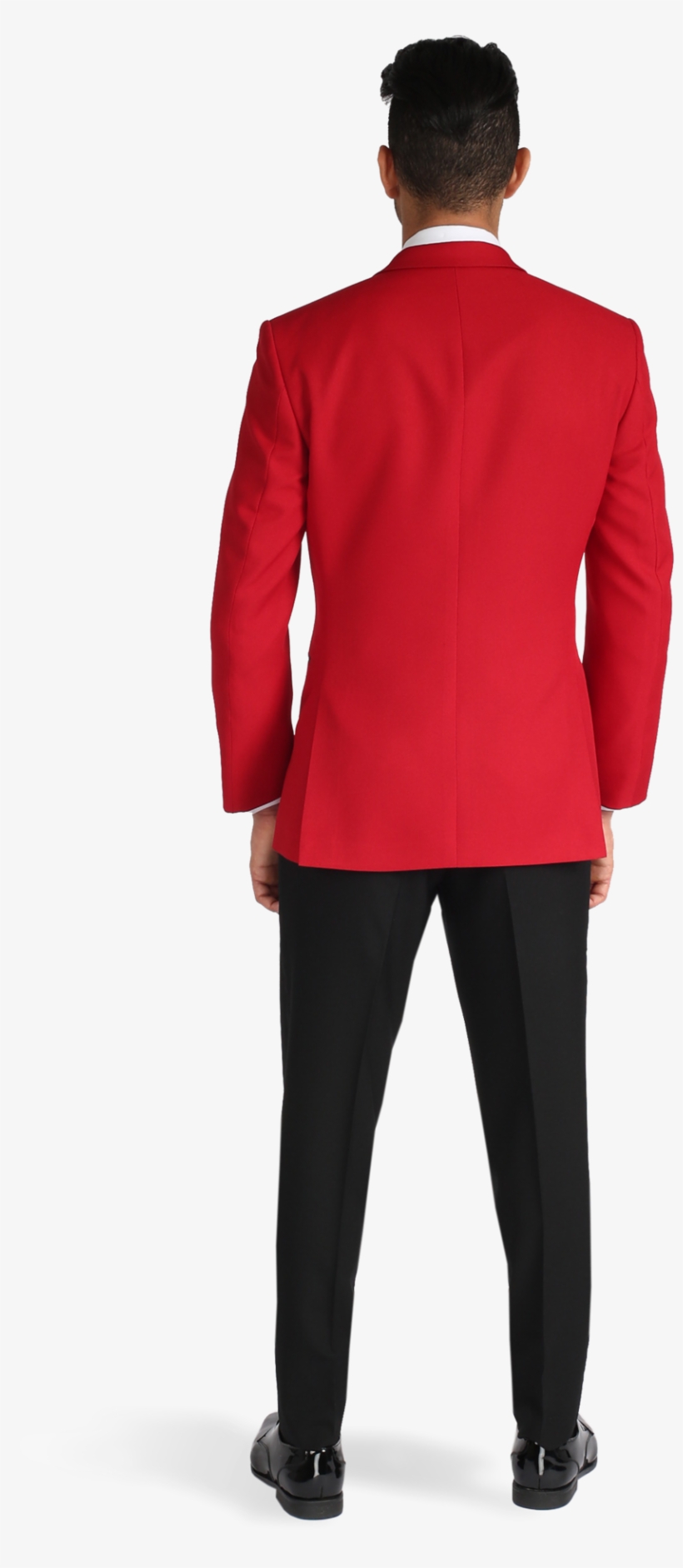 Red Peak Lapel Tuxedo - Suit, transparent png download