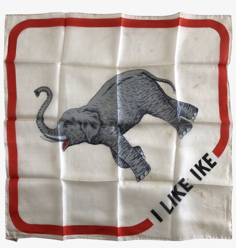 Presidential Eisenhower Handkerchief, I Like Ike - Indian Elephant, transparent png download