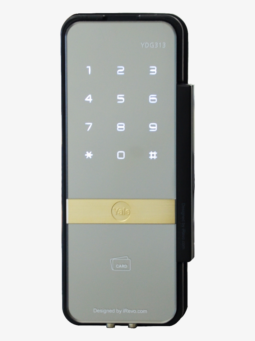 Digital Rim Lock For Glass Doors Ydg313 - Home Door, transparent png download