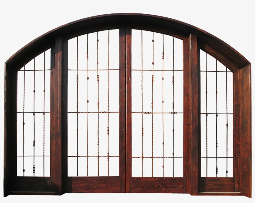 Arched Door With Grill Work - Home Door, transparent png download