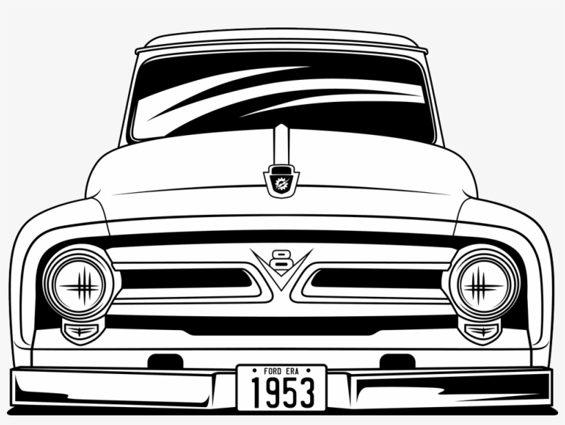 The Second Generation Of Ford's F Series Light Duty - Vintage Car, transparent png download
