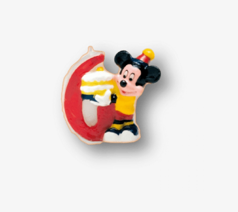 Mickey Mouse Clubhouse Birthday Candle 6 Mickey - Disney, transparent png download