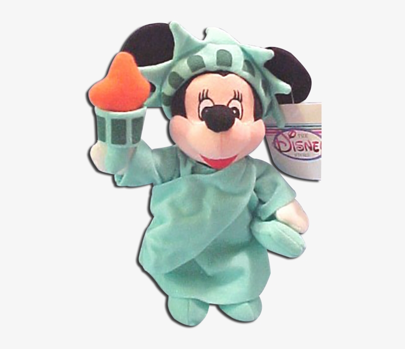Minnie Mouse Statue Of Liberty Disney Store Doll Plush - Minnie Mouse Doll Liberty, transparent png download