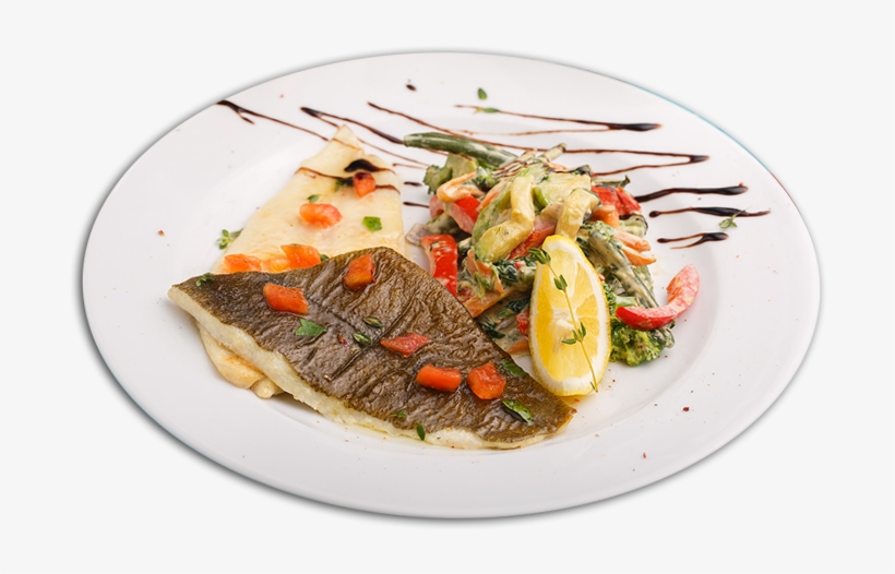 Flounder With Vegetables In Creamy Sauce - Fish, transparent png download