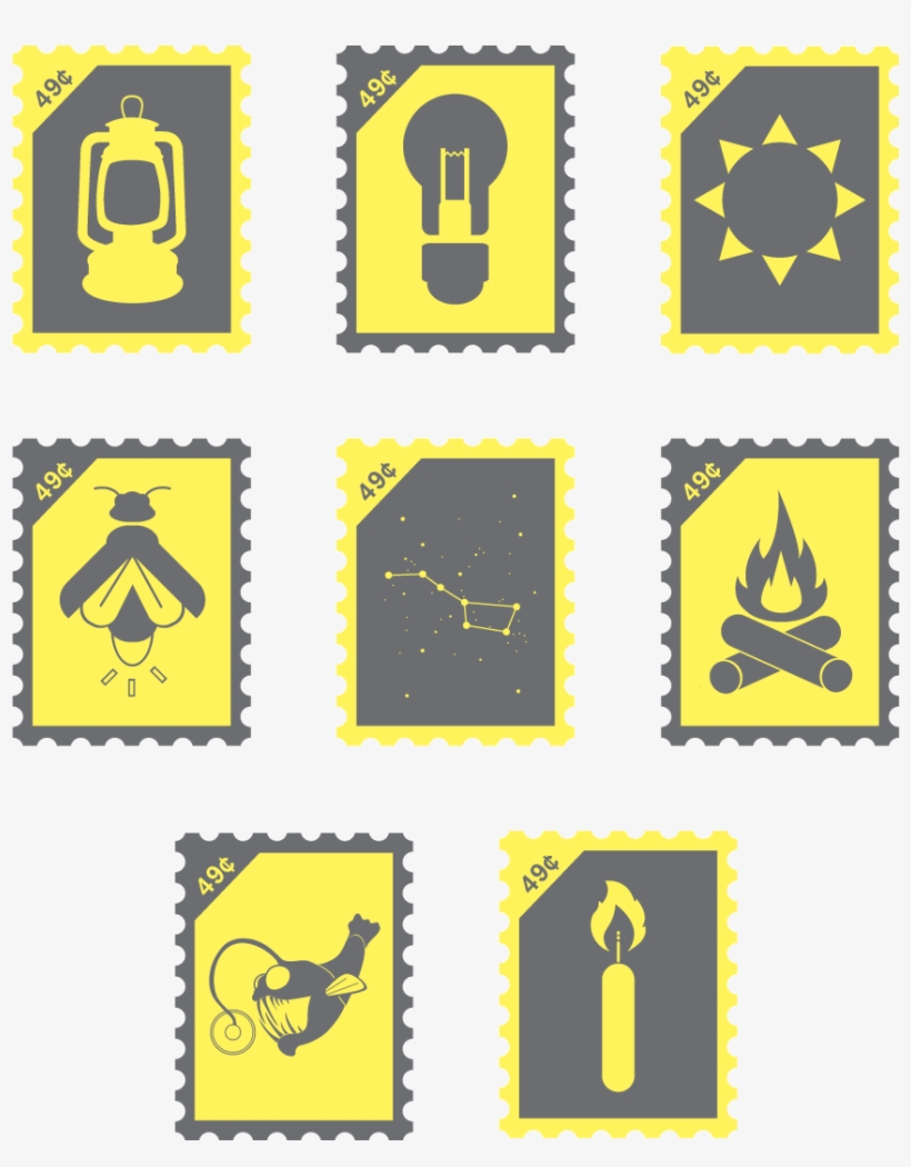 My Illuminated Stamps Are A Series Of Postage Stamps, transparent png download