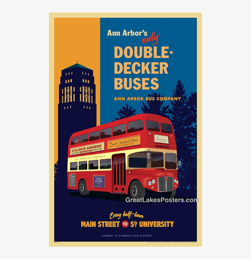 Great Lakes Posters - Double-decker Bus, transparent png download