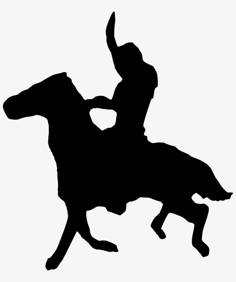 Horse Riding Silhouette - Bull, transparent png download