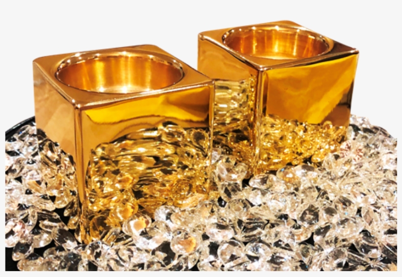 Tea Light Candle Holders Embellished In Luxury 24k, transparent png download