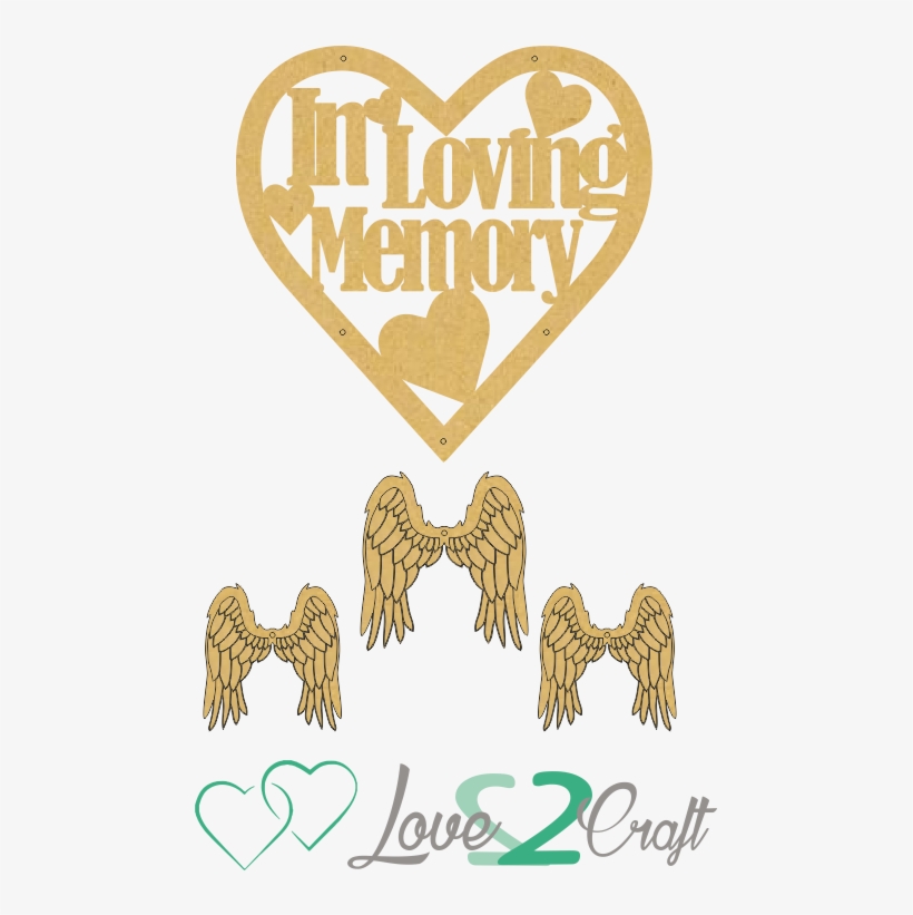 In Loving Memory Heart Shaped Dream Catcher With Wings - Heart, transparent png download