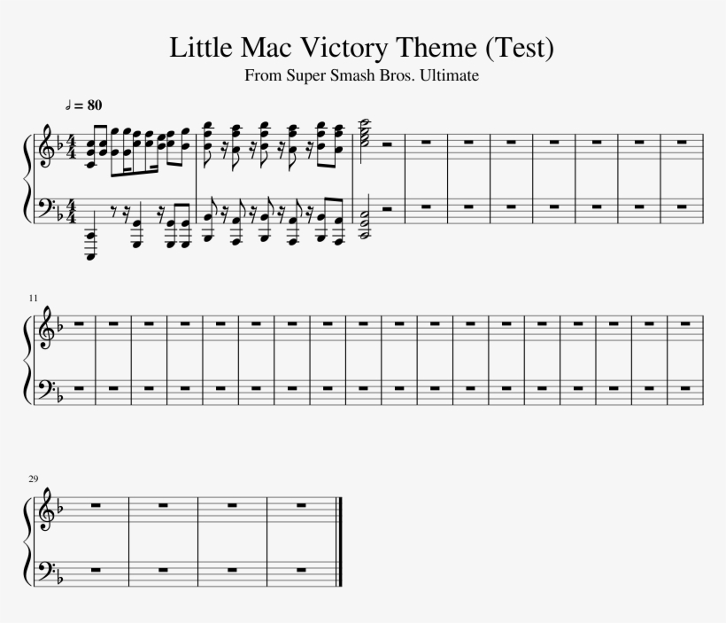 Little Mac Victory Theme - Dancing Line Storm Sheet Music, transparent png download