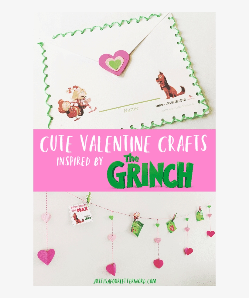 Cute Valentine Crafts Inspired By The Grinch - Grinch Valentine, transparent png download