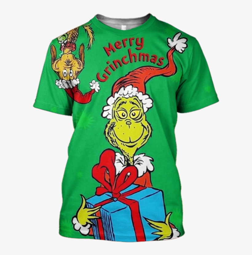 3d The Grinch Christmas Tshirt - Sky Harbor Band Shirt, transparent png download