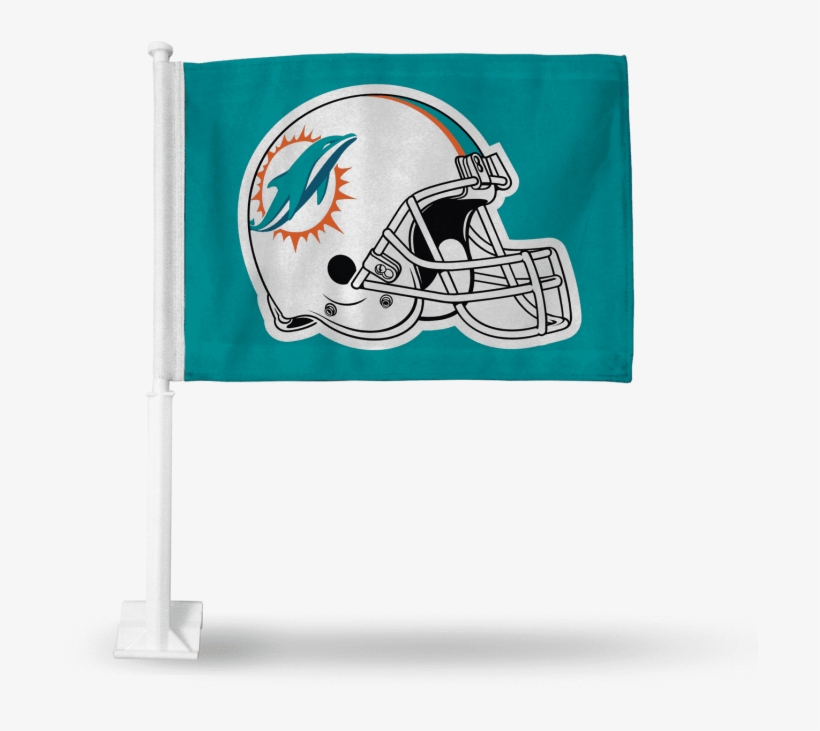 Miami Dolphins Helmet Car Flag - Miami Dolphins Flag, transparent png download