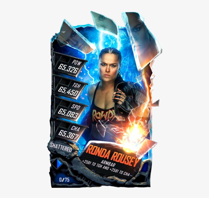 Rondarousey S5 24 Shattered8 - Wwe Supercard Shattered Cards, transparent png download