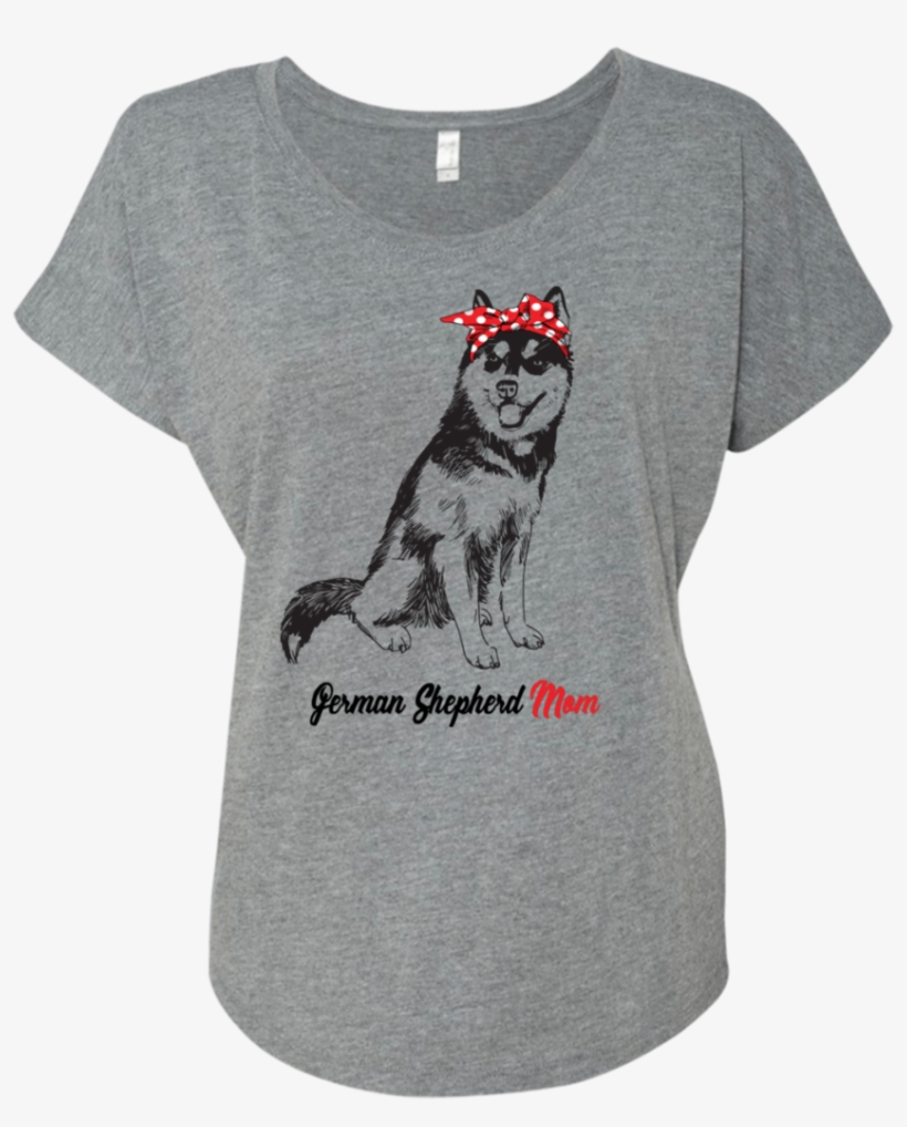 German Shepherd Mom Red Bandana Shirt, Hoodie - Shirt, transparent png download
