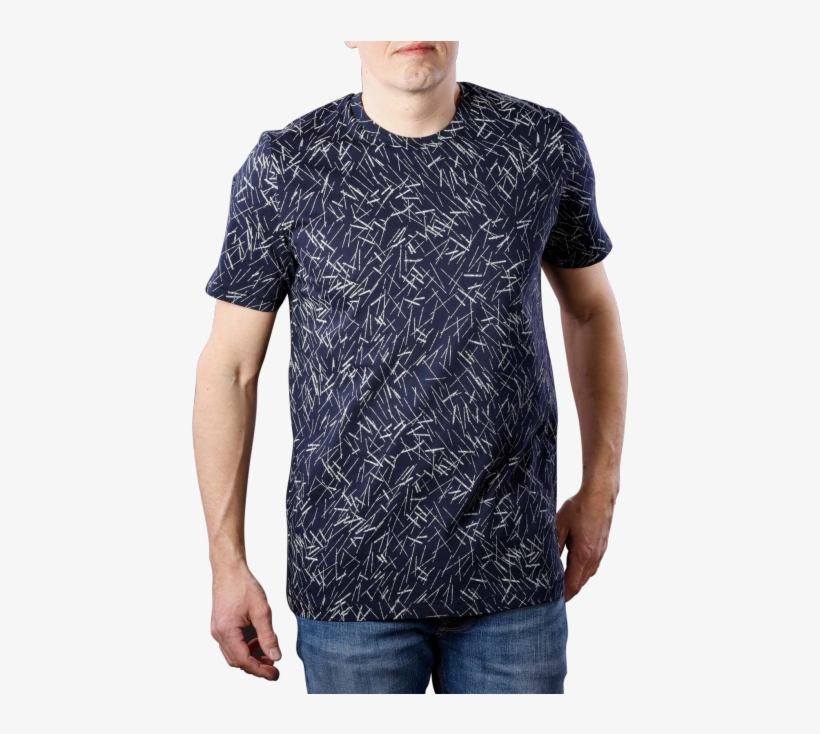 Lee Aop T-shirt Navy Drop - Active Shirt, transparent png download